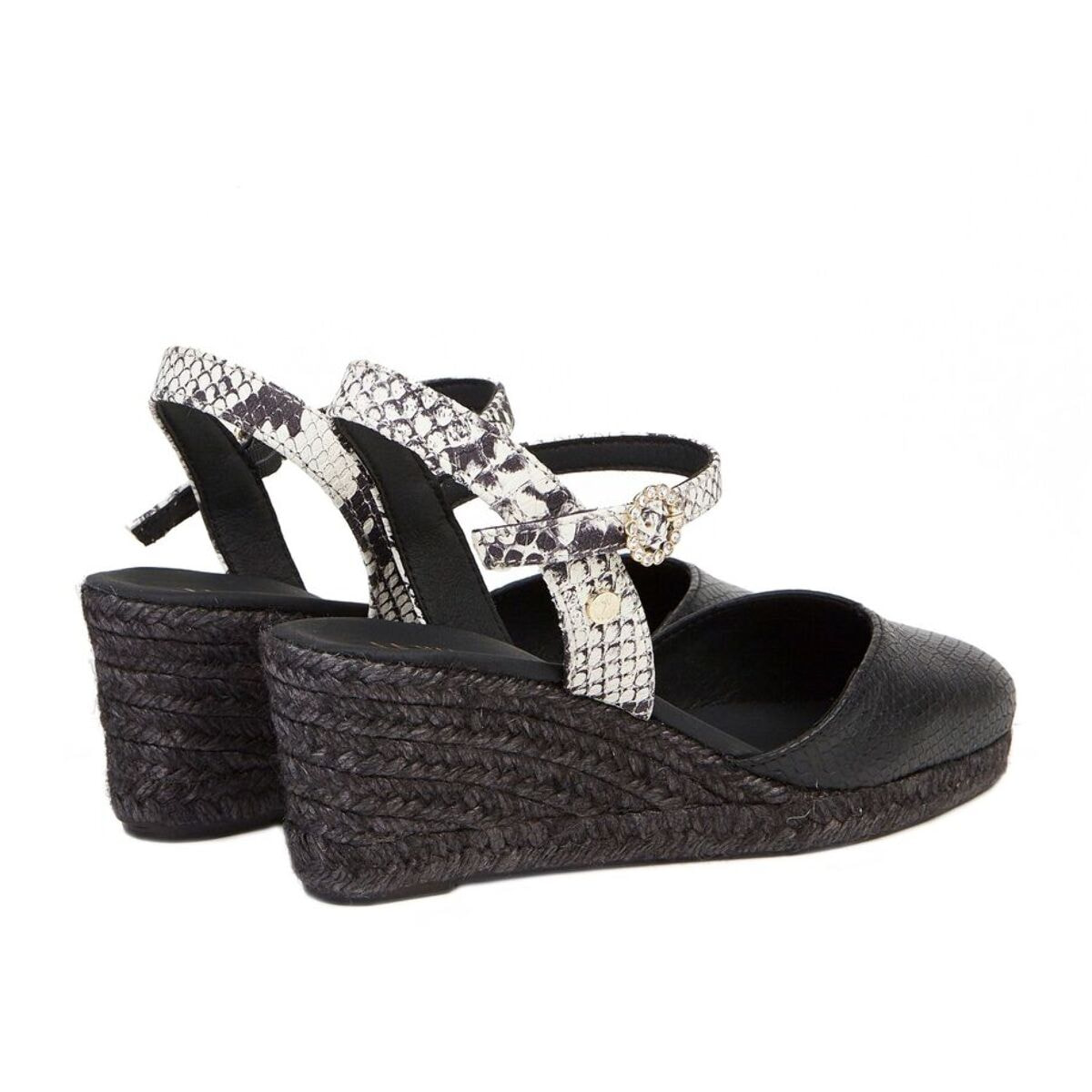 Sandalias de Cuña para Mujer - LA VALETA DIANA Negro