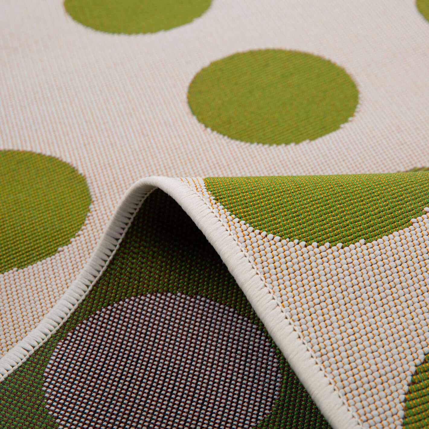 RIVIERA - Tapis intérieur/extérieur à motif pois creme