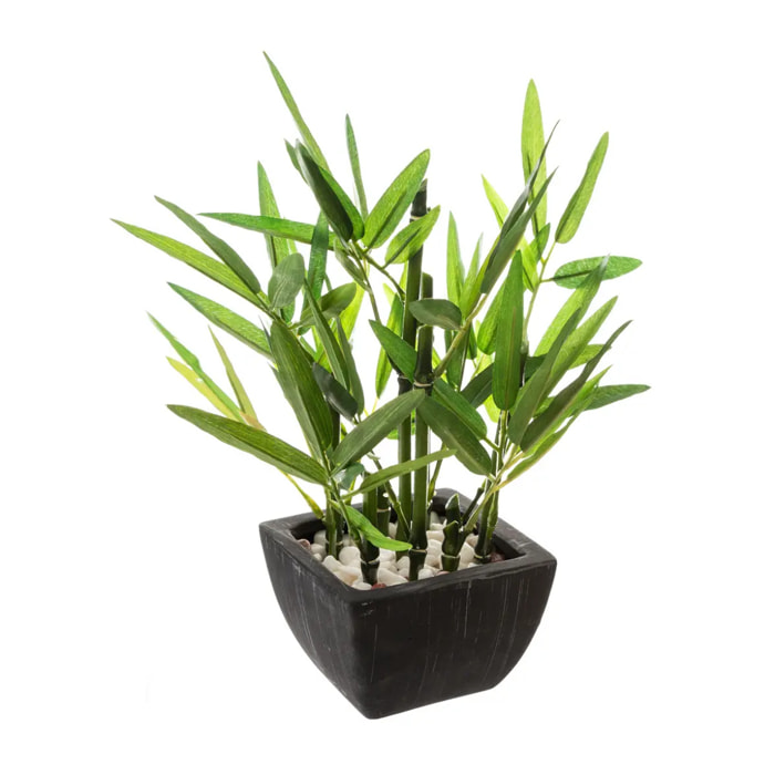 Bambou artificiel pot céramique H26cm