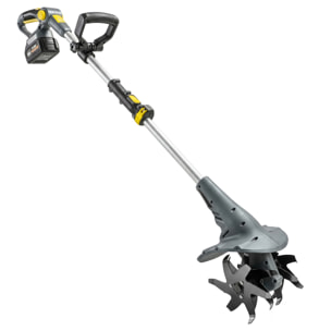 Motobineuse sans fil 355W 2 batteries 2 x 20V 4 fraises acier gris