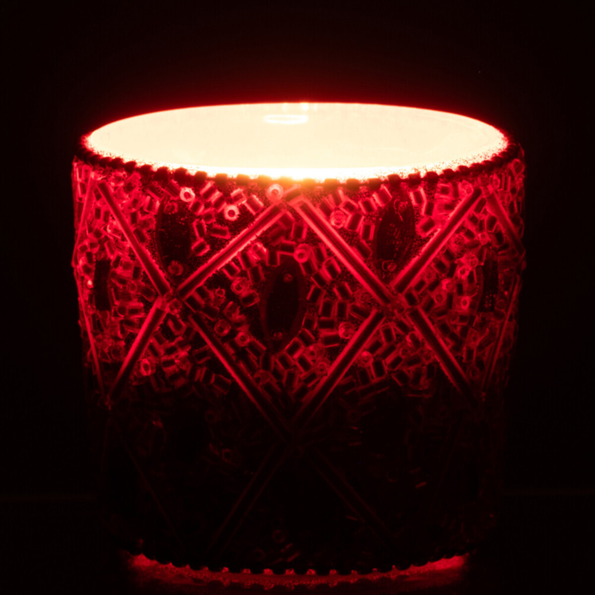 J-Line photophore - verre - rouge - small
