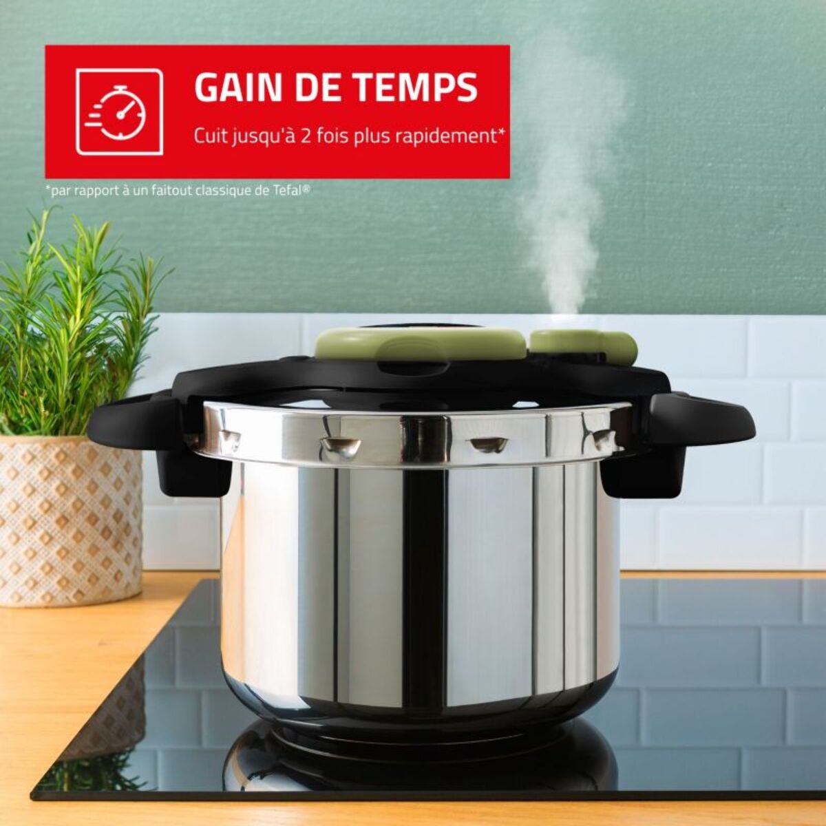 Autocuiseur SEB Clipso minut 4 Saisons 7.5L Vert Moringa