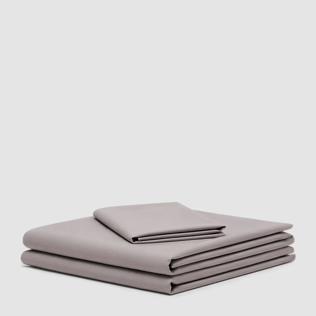 Juego de sábanas algodón lisas gris perla