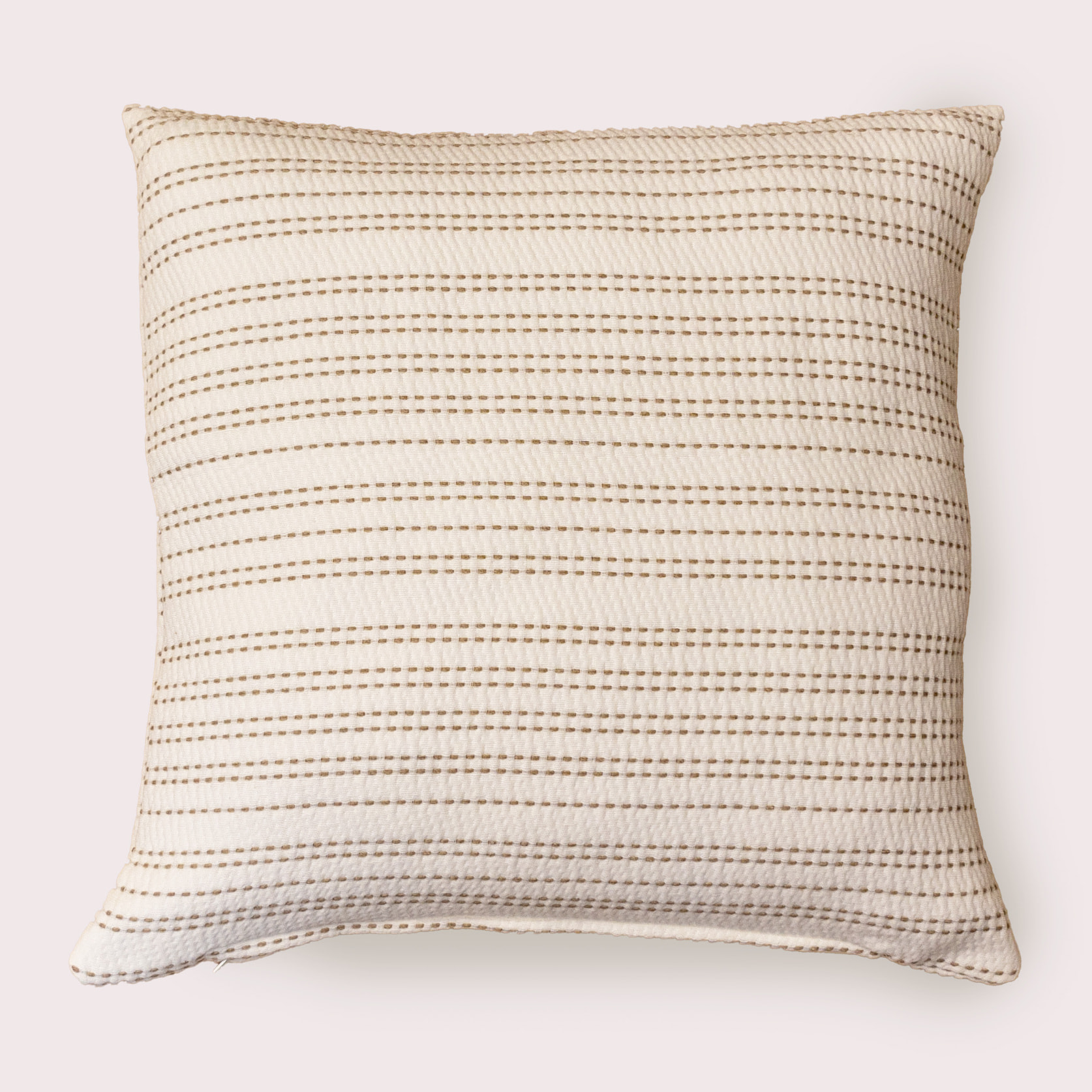 Naturals - Funda de Cojín Estampado - Con Cremallera - Sin relleno - 50% Algodón - 50% Poliéster - Jacquard - Alba Beige