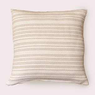 Naturals - Funda de Cojín Estampado - Con Cremallera - Sin relleno - 50% Algodón - 50% Poliéster - Jacquard - Alba Beige