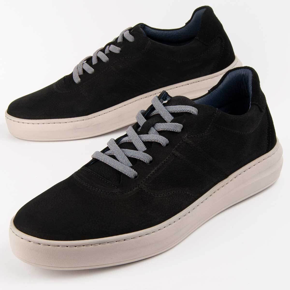Sneaker De Piel - Negro