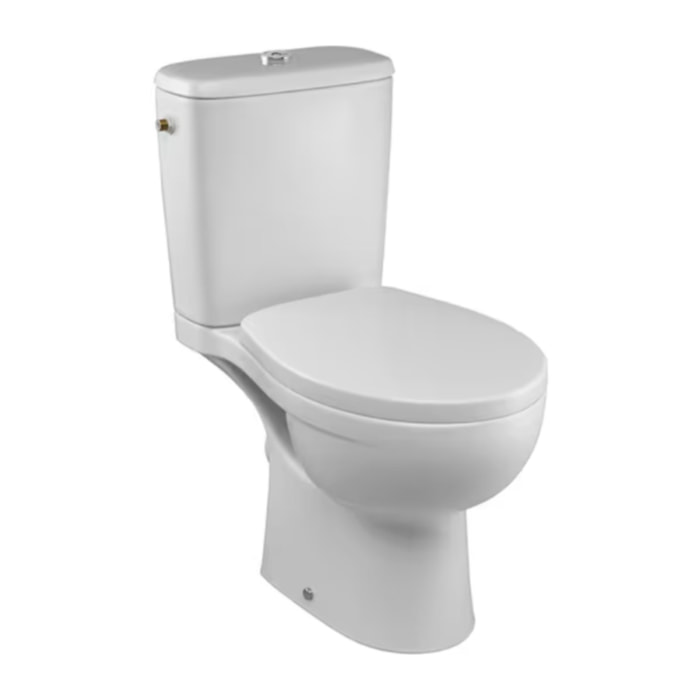 WC à poser sans bride sortie horizontale Patio avec abattant frein de chute déclipsable