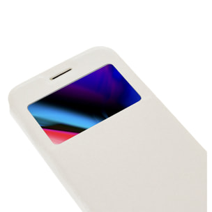 DAM CUSTODIA A LIBRO CON CHIUSURA MAGNETICA A FINESTRA Iphone 7 Plus/ Iphone 8 Plus 7x1x14 Cm. Colore bianco