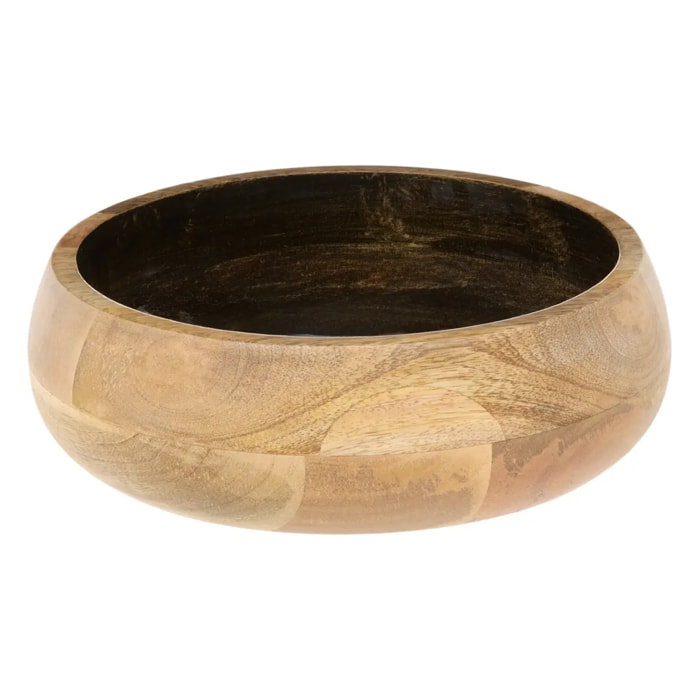Saladier bicolore en bois de manguier Ava D.25cm noir