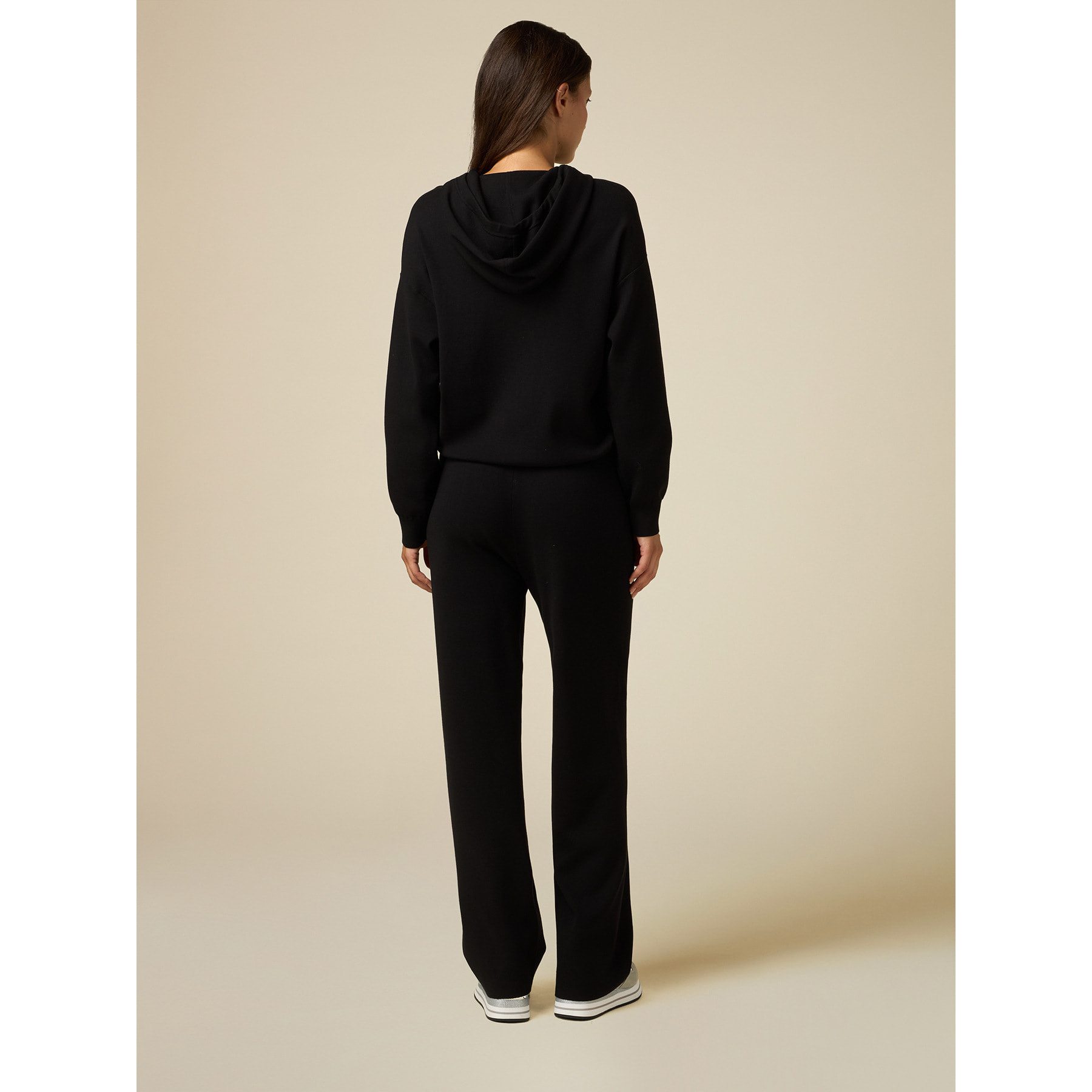 Oltre - Knitted palazzo trousers - Negro