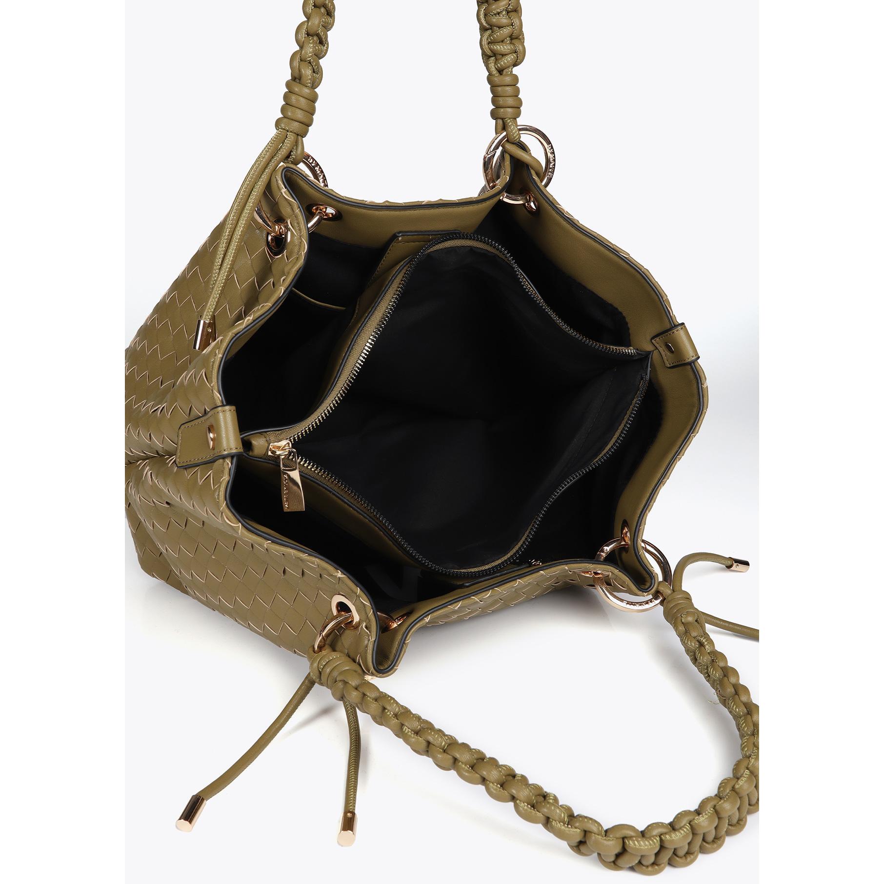 Shopper intrecciato effetto pelle