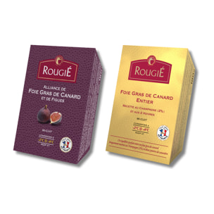 Le duo de Foie Gras de canard entier Figues et Champagne - 2x180g