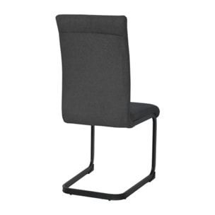 Chaise en tissu avec pied luge en métal - FABIO