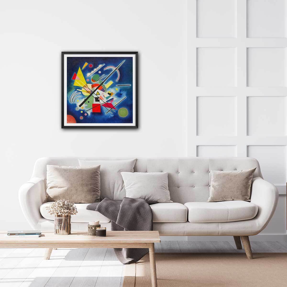 Poster Bleu de Ciel - Wassily Kandinsky Affiche sous cadre noir
