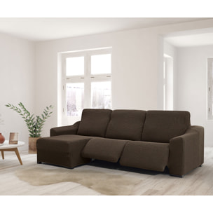 Funda para Chaise Longue izquierda (visto de frente ) brazo largo SÚPER ELÁSTICA con RELAX modelo HELENA