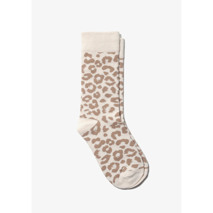 Calcetines Leopard Beige