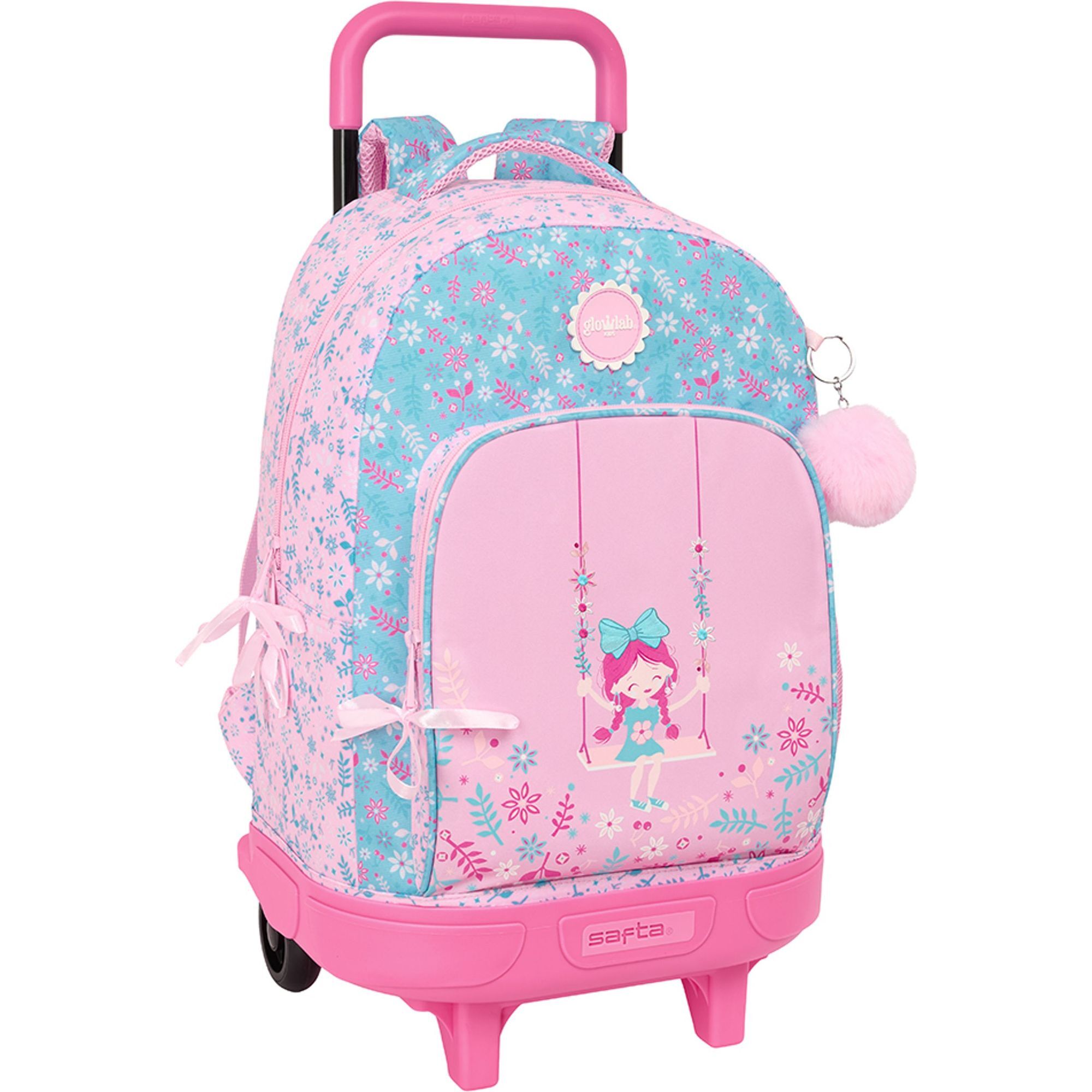 Mochila gde. c/ruedas compact extraible glowlab kids "swing"