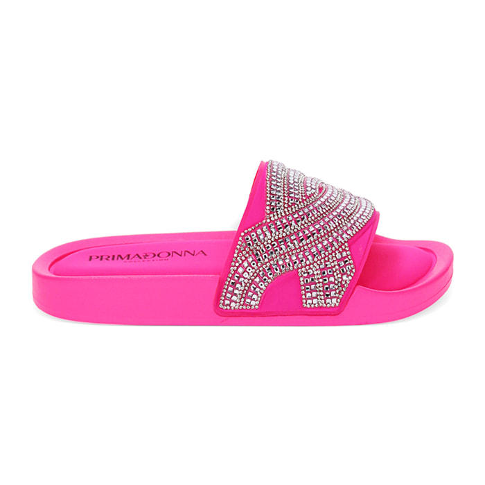 Sandalias de playa fucsia en lycra