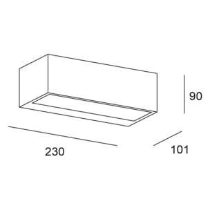 Forlight Ara aplique exterior rectangular marrón para bombilla E27