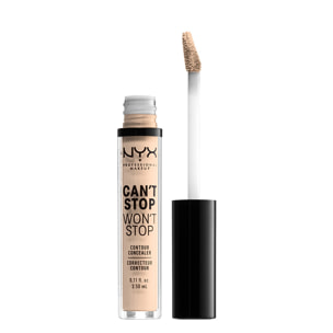 NYX Professional Makeup Anti-Cernes et Correcteur Can't Stop Won't Stop Contour Concealer Light Ivory