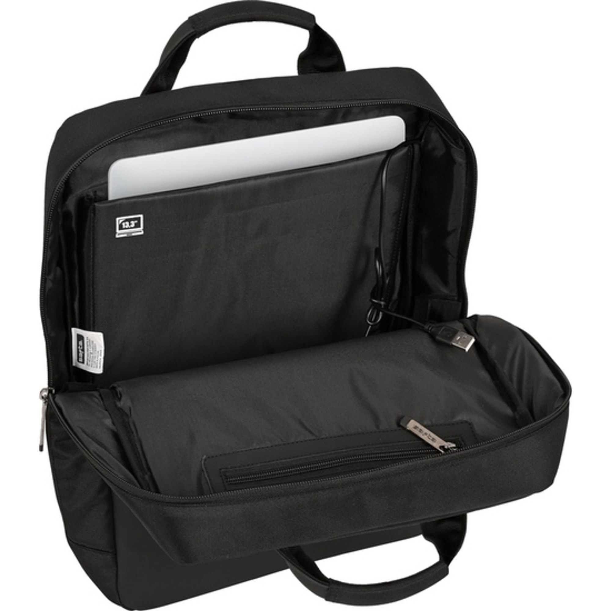 Mochila business para portátil 13" con conector usb 29x11x39 cm