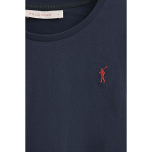 Pack mujer de dos camisetas azul marino y blanca de manga larga y logo bordado Rigby Go