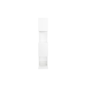 Bibliothèque ouverte séparateur design blanc laqué brillant L139 cm COMO