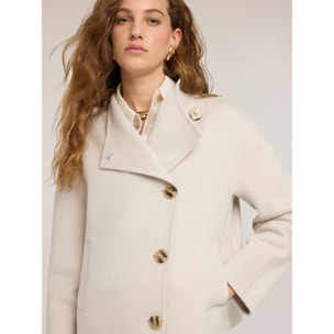 Motivi - Cappotto caban con chiusura asimmetrica - Bianco