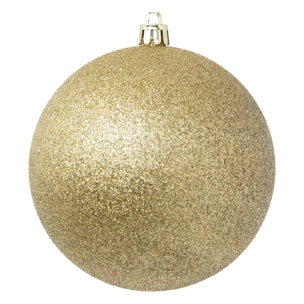 Boule de Noël plastique 100mm x6 or