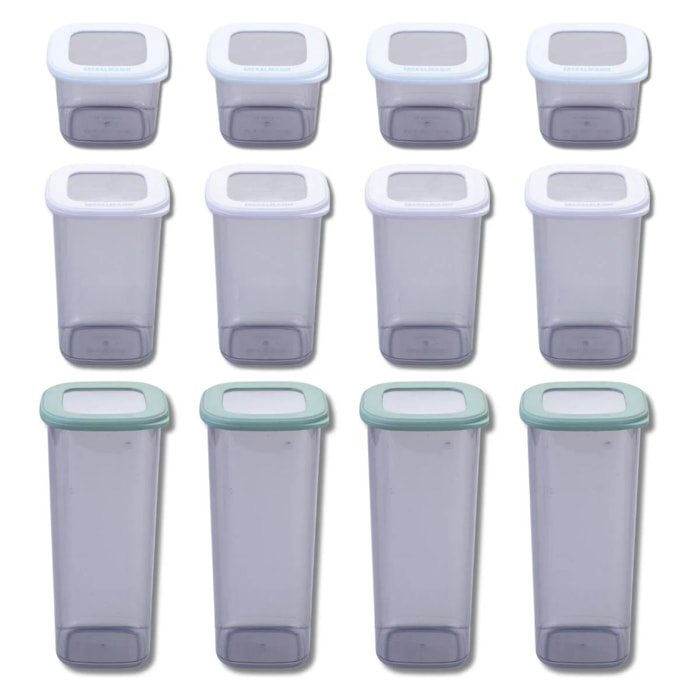 Lot de 8 boîtes hermétiques 11 cm avec 4 boîtes à provisions Fackelmann Storage
