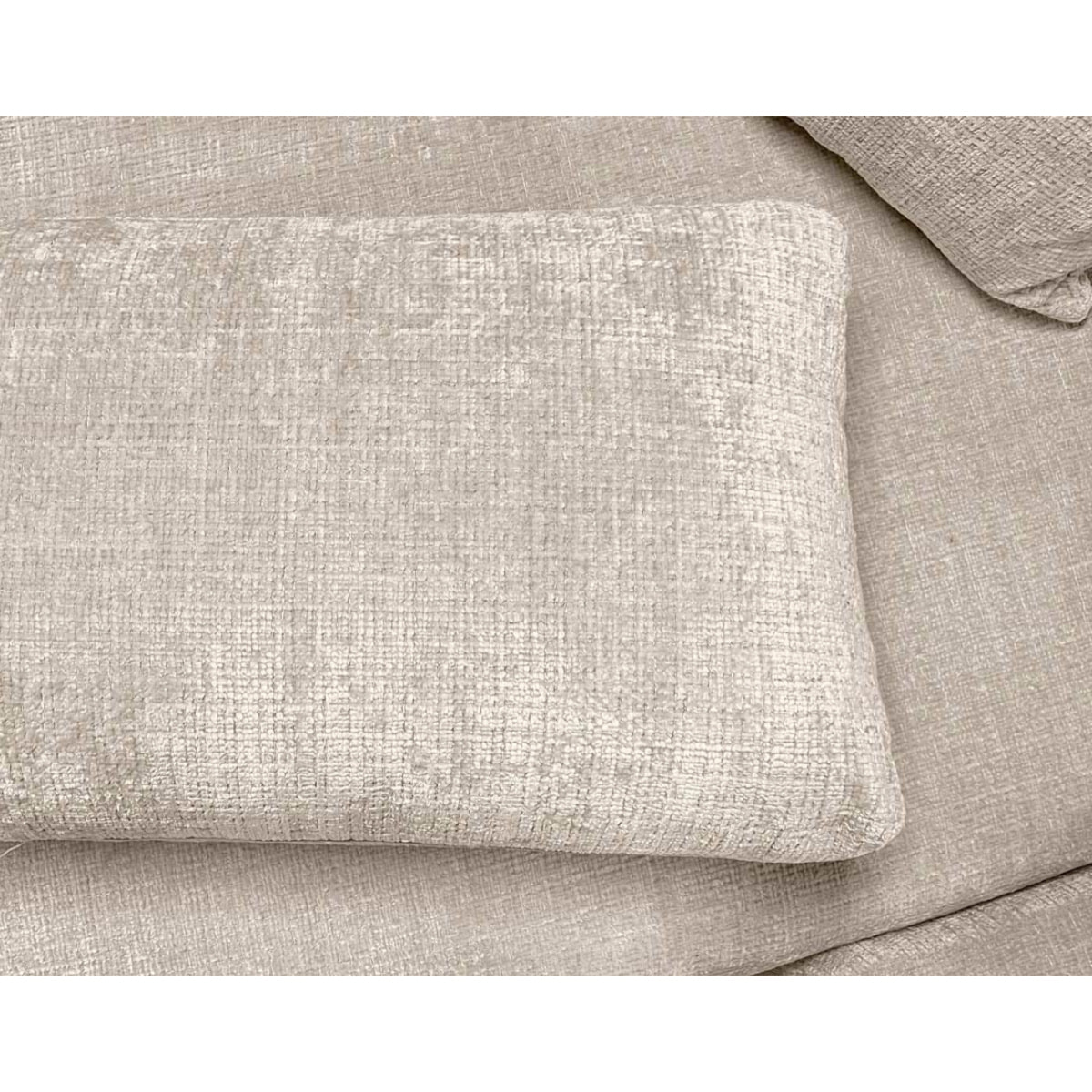 Miro - Canapé d'angle gauche 4 places convertible avec coffre en velours texturé - Beige