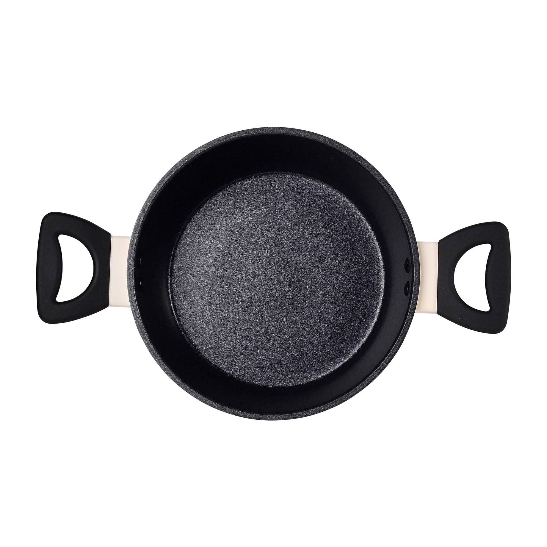 Cacerola con tapa en aluminio forjado de color blanco, apta para inducción y expert nerja san ignacio