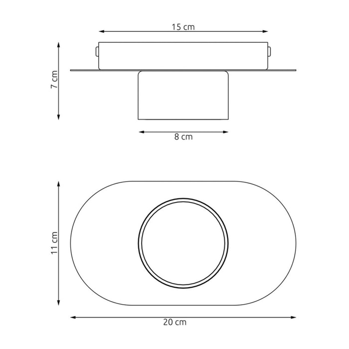 Lampada da soffitto Diaz in acciaio nero opaco