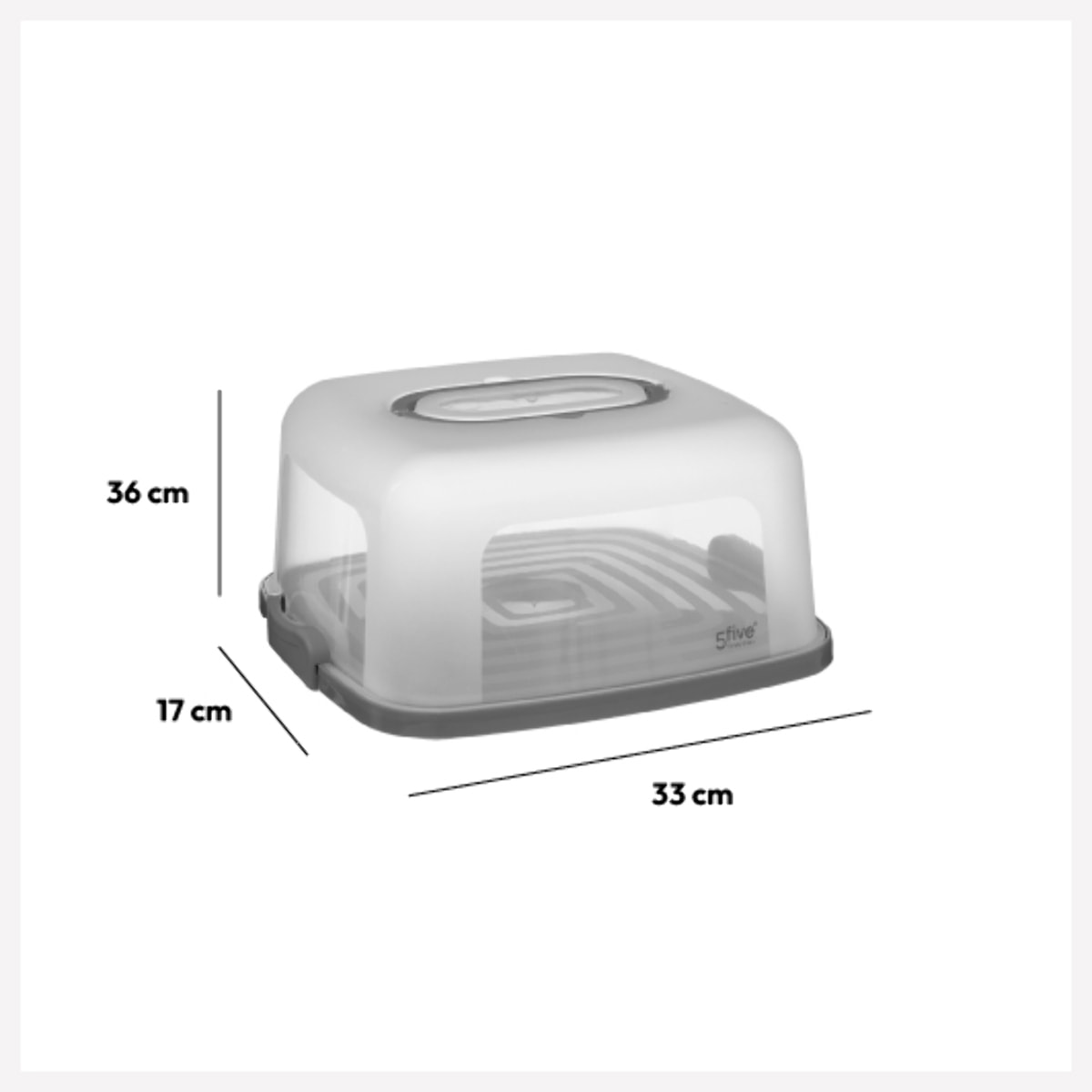 Boîte à gateau carré 33x36cm Plastique