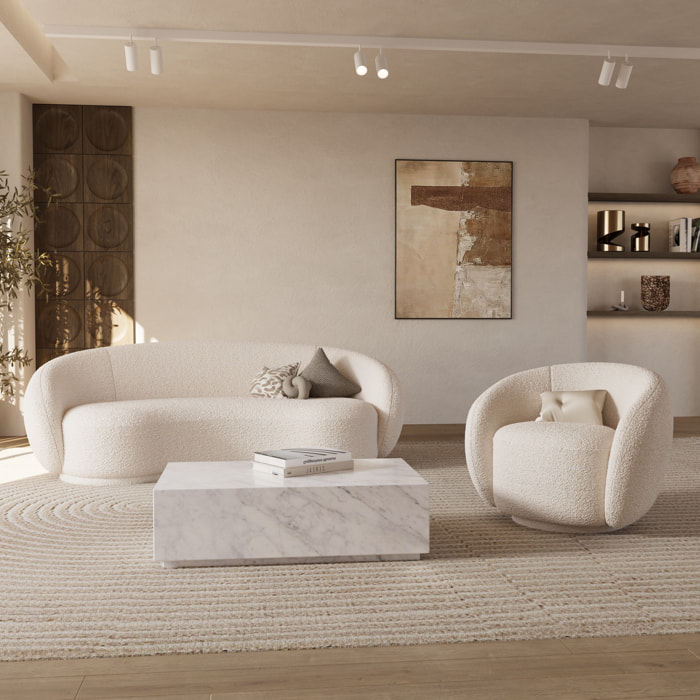 Ensemble canapé, fauteuil et table basse 4 personnes - Izaé