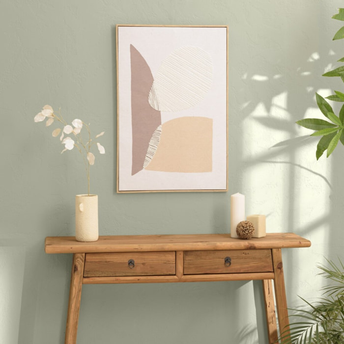 HOMER - Décoration murale 63x93cm formes abstraites n°1, cadre naturel