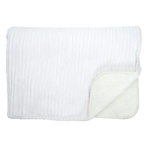 Plaid Flanelle Cotele Sherpa Ecru 180x220cm