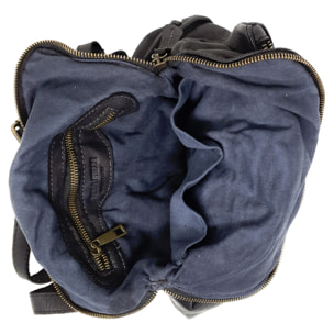 Chicca Borse Borsa Zaino Donna in Pelle Nero