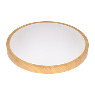 FORLIGHT Plafon Ip44 Tempo Ø410Mm Led 22,8W 3000K Imitación Madera 1821Lm