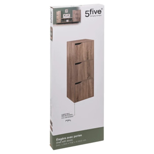 Étagère 3 cases avec portes "Mix N' Modul" effet chêne naturel
