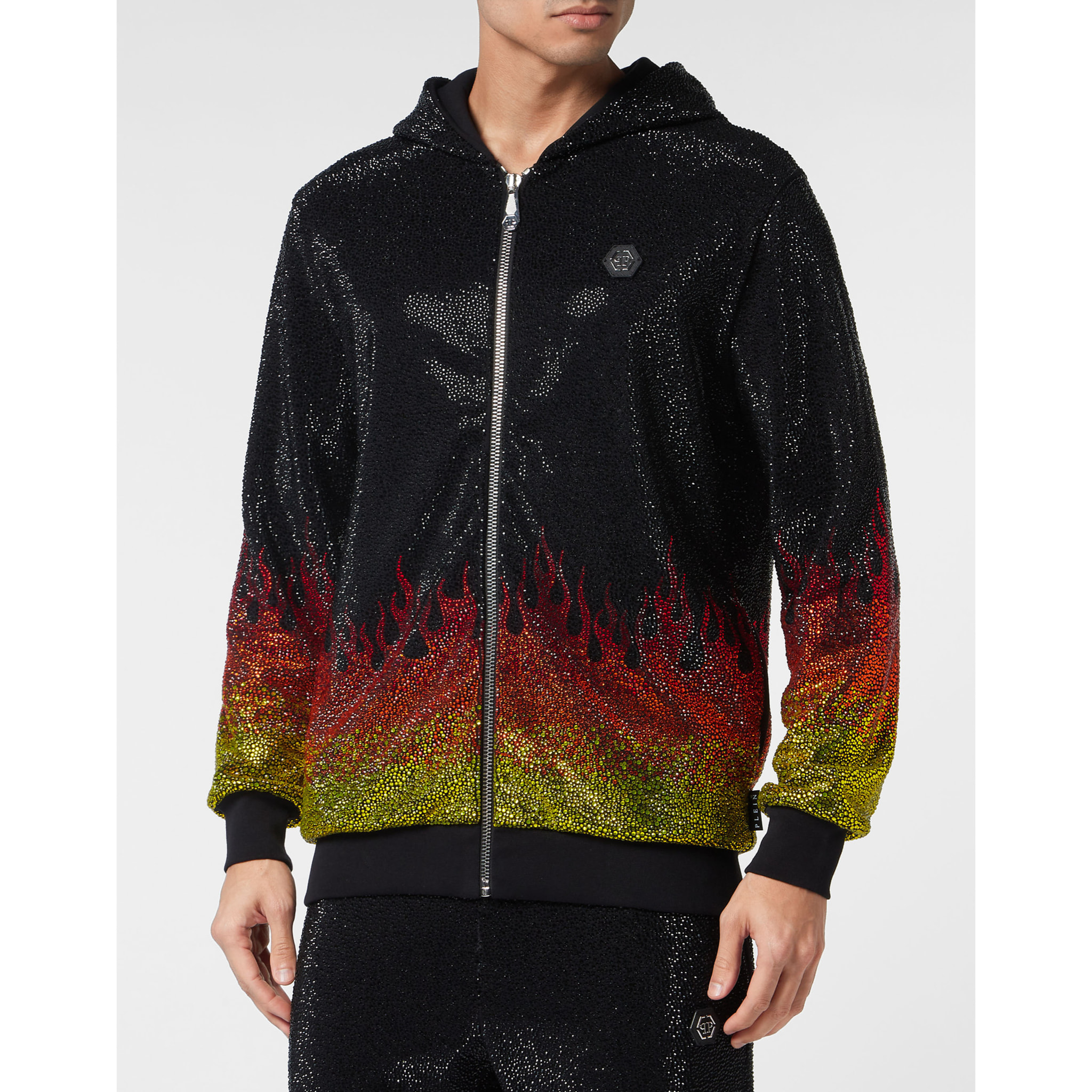 PHILIPP PLEIN Tuta: Felpa con cappuccio e pantaloni FLAME