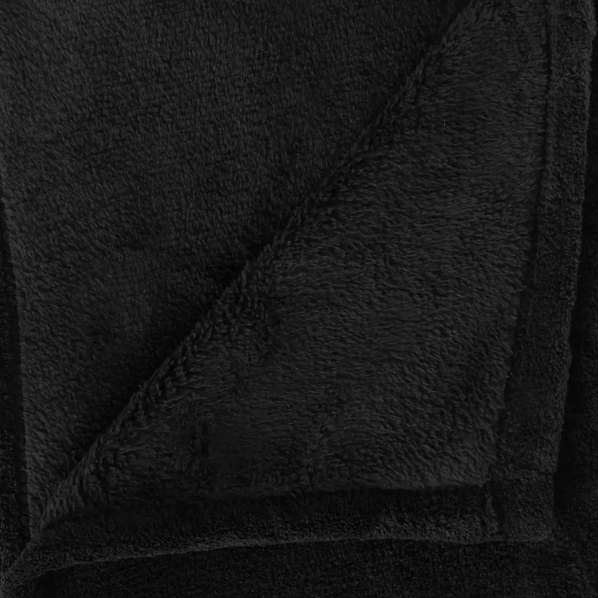 Plaid microfibre noir 130x180cm