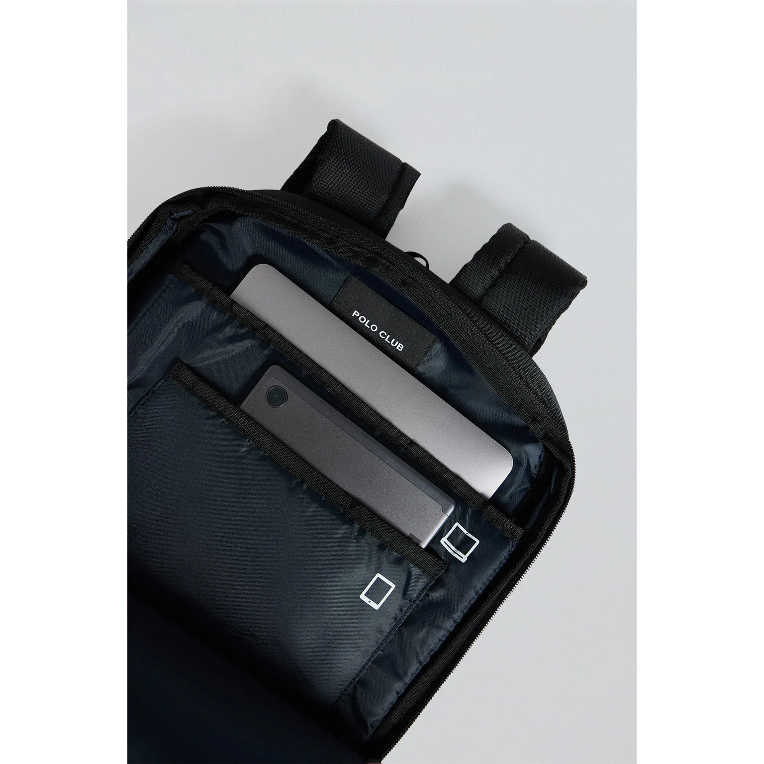 Mochila Harlem negra con detalles Polo Club