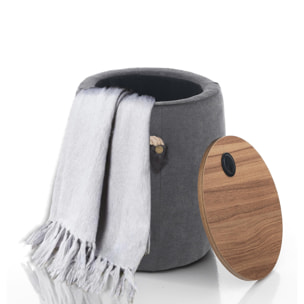 Tomasucci BARRIL DARK GREY pouf conteneur capitonné Gris