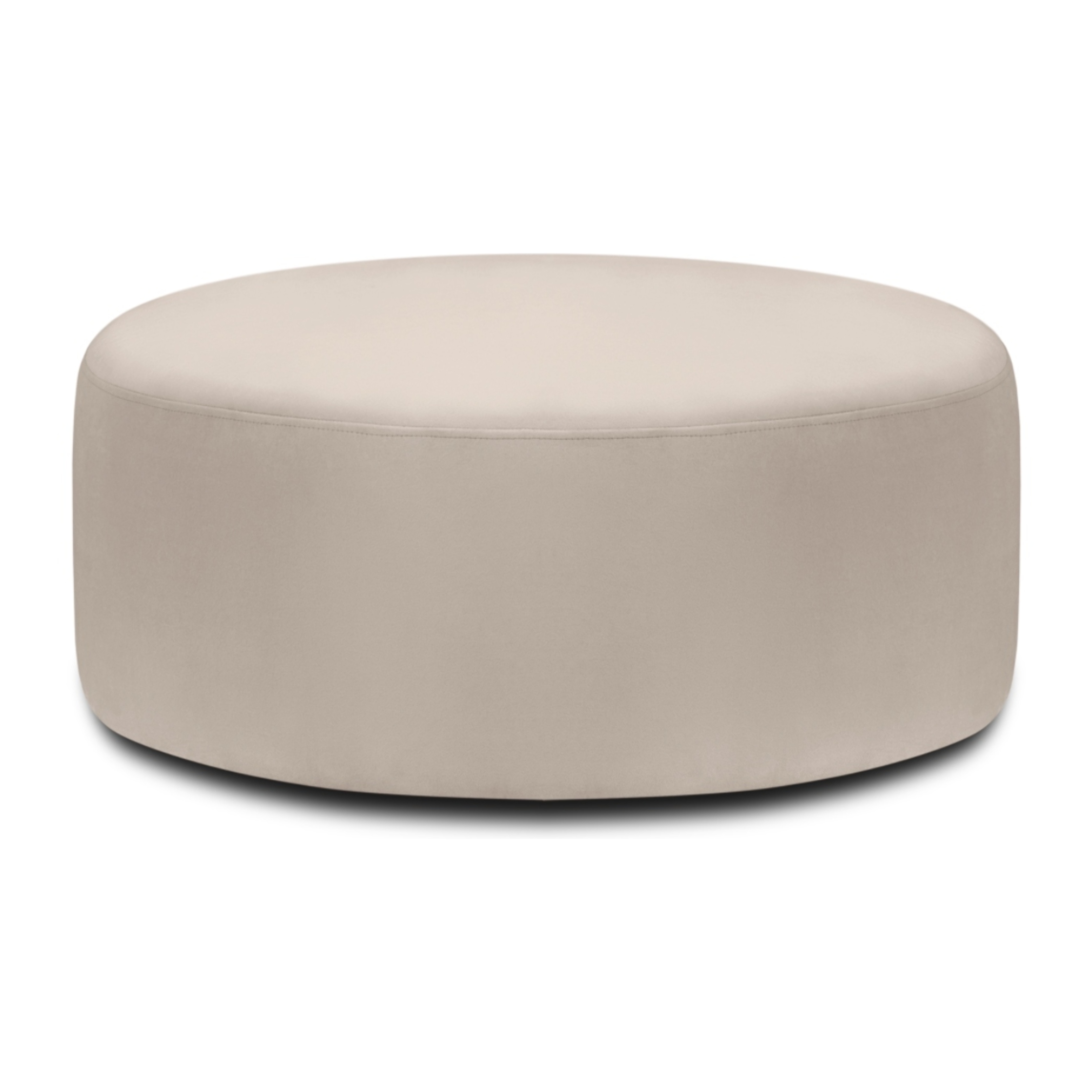 Pouf pivotant "Adam" en velours beige