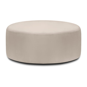 Pouf pivotant "Adam" en velours beige