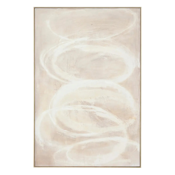Toile peinte encadrée Krisna beige 150x100cm