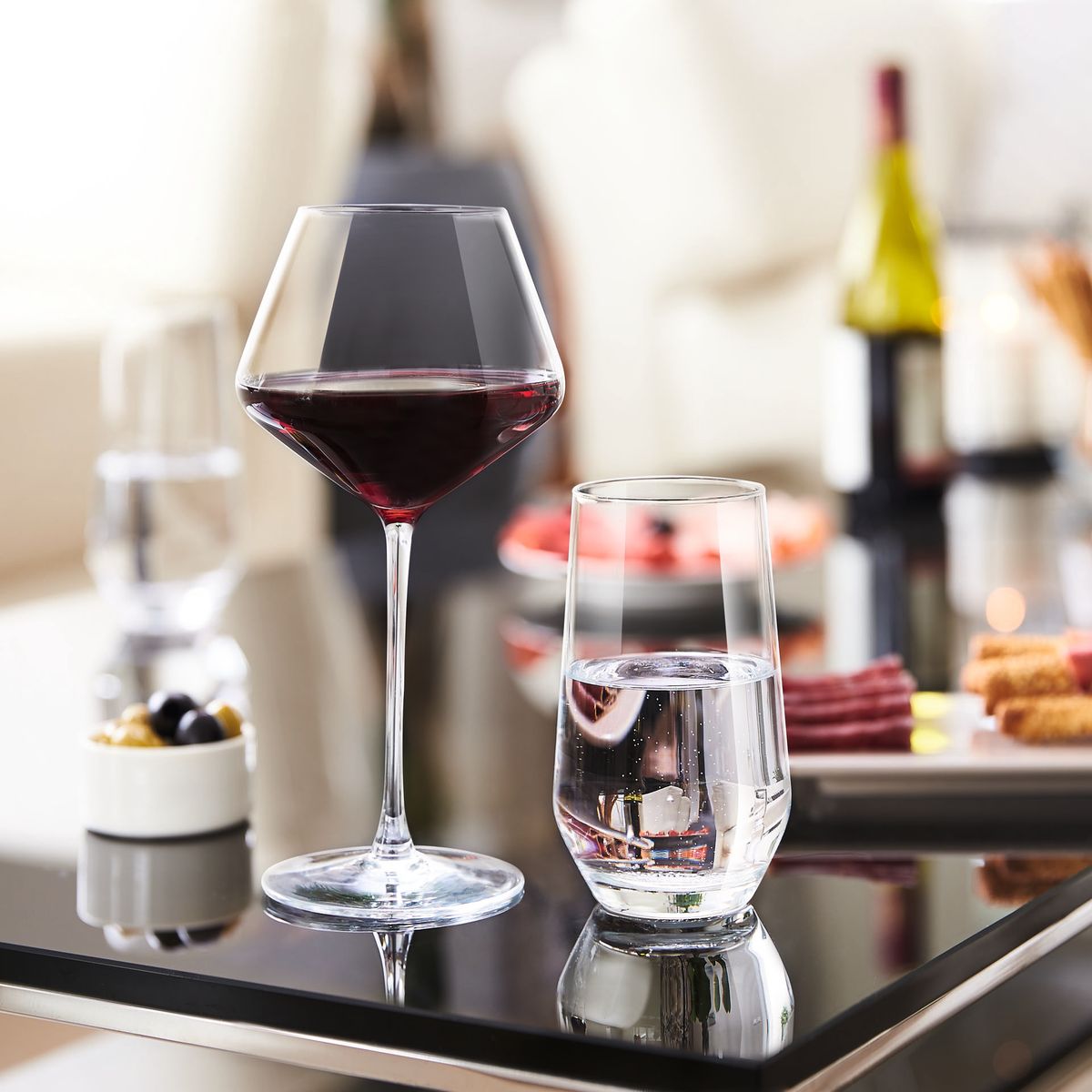 6 verres à pied 42cl - Verre ultra transparent moderne