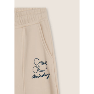 Pantaloni wide leg da donna con ricamo Mickey