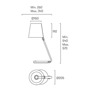 LEDS C4 PORTÁTIL EMY 1 X E14 15W CROMO